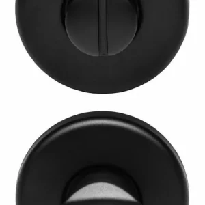 Toiletgarnituur RVS zwart rond